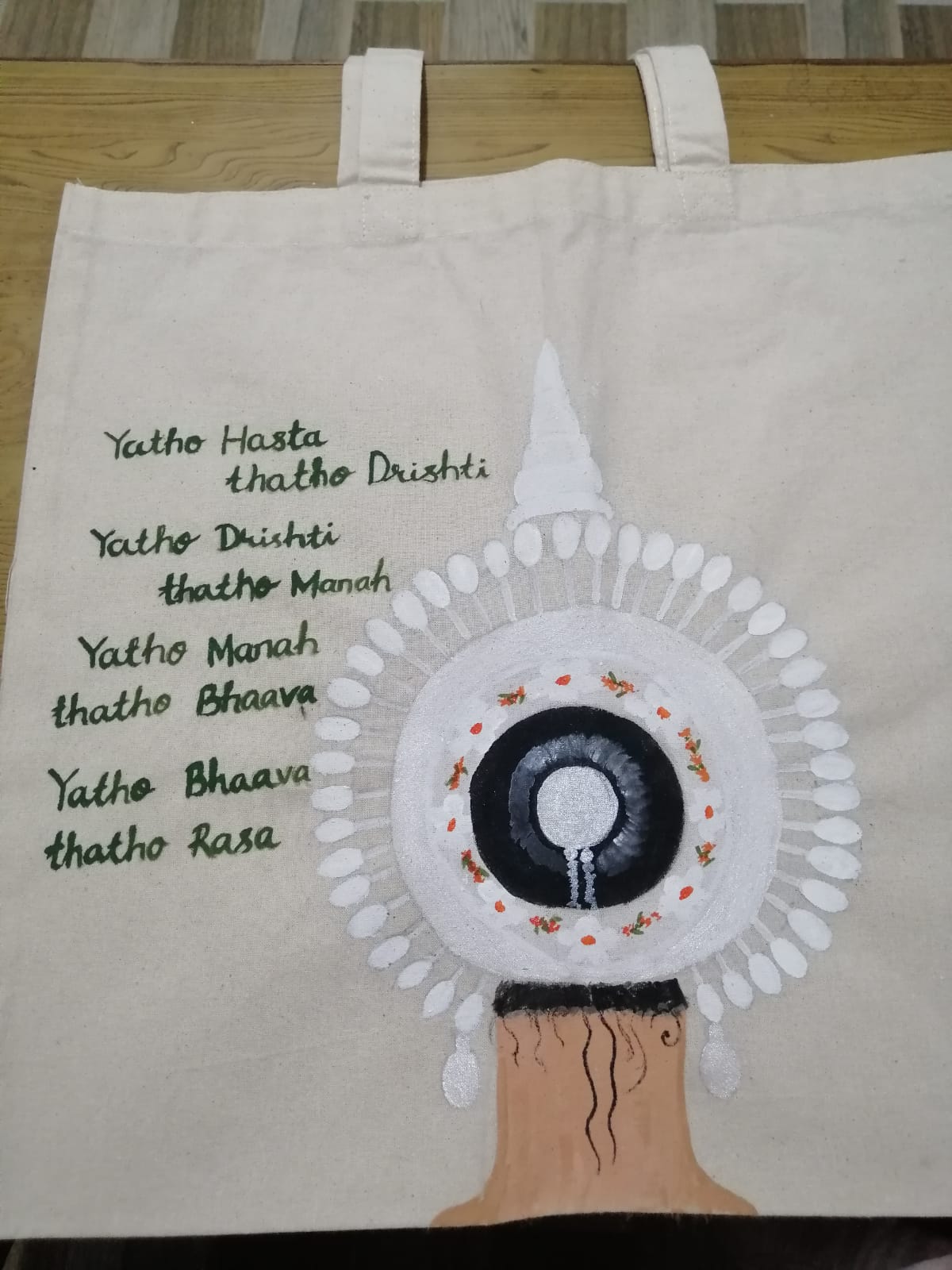 HAND PAINTED TOTE BAG